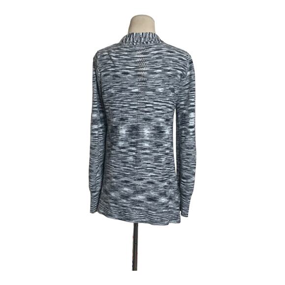 Belldini marbled black long sleeves open front cardigan size small - Picture 2 of 8